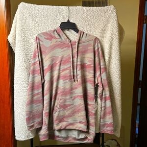 Pink and Gray Camouflage Hoodie